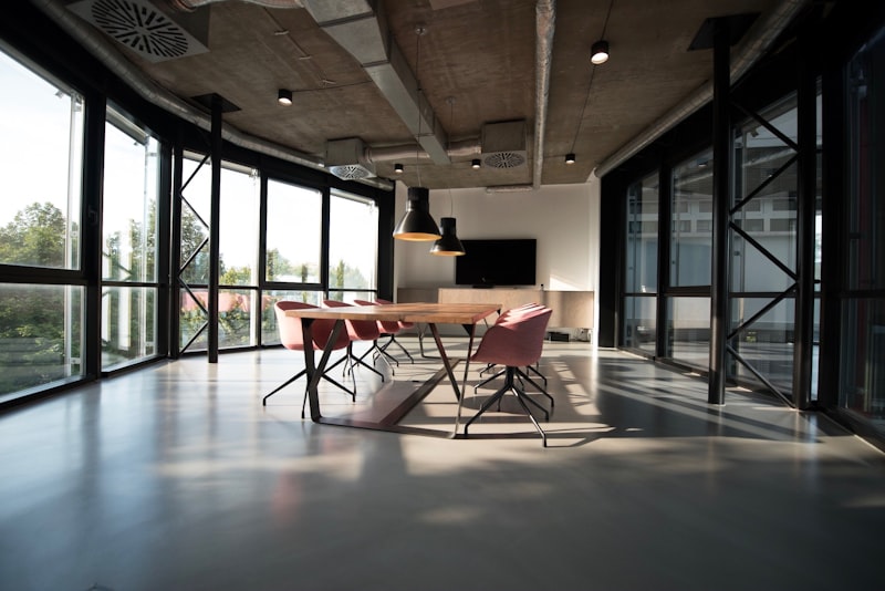 Sauberes Büro Innenansicht